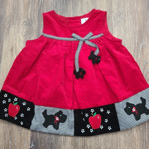 Rare Editions Corduroy Scottie Dog Jumper Size 9mo - Picture 1 of 6